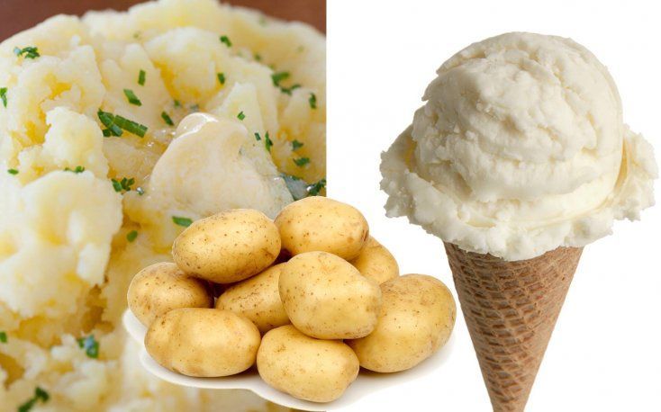 Helado con puré de patata